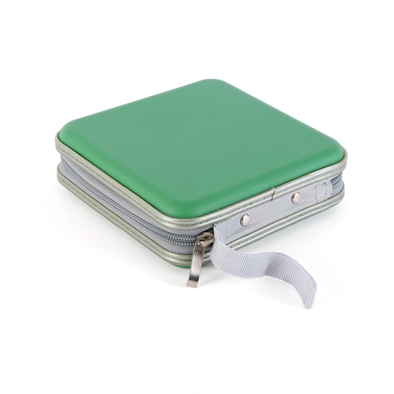 Home Wing Hard Plastic CD/DVD Binder, Portable Storage wallet 30-capacity, Green - Image 2